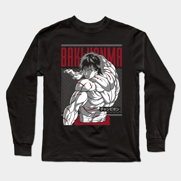 Baki Hanma Long Sleeve T-Shirt by WzaelArt